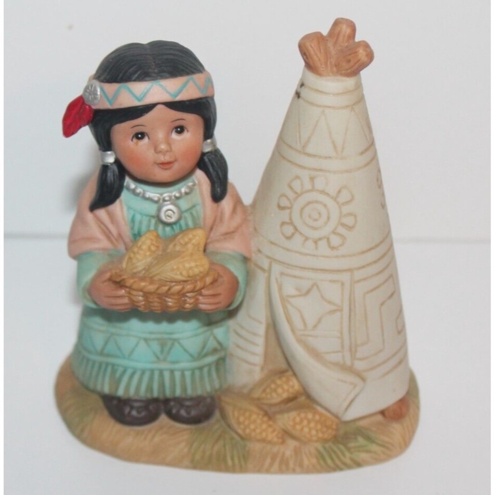 Vintage Home Interiors Gifts 8817 Leaping Water and Running Bear Figurine Native